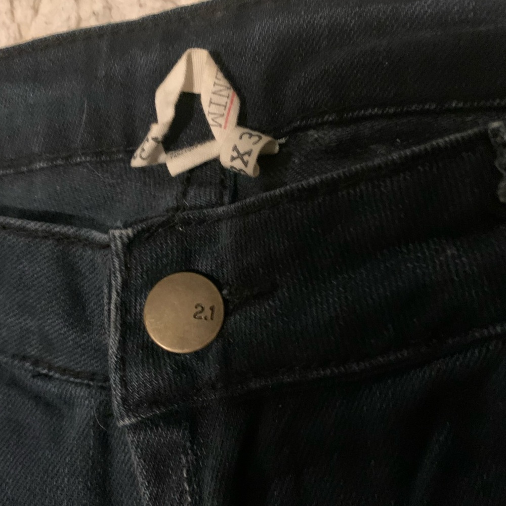 Forever 21 2.1 Women’s Denim Dark Blue Distressed Destroyed Skinny Jeans 28x32 - Picture 7 of 15